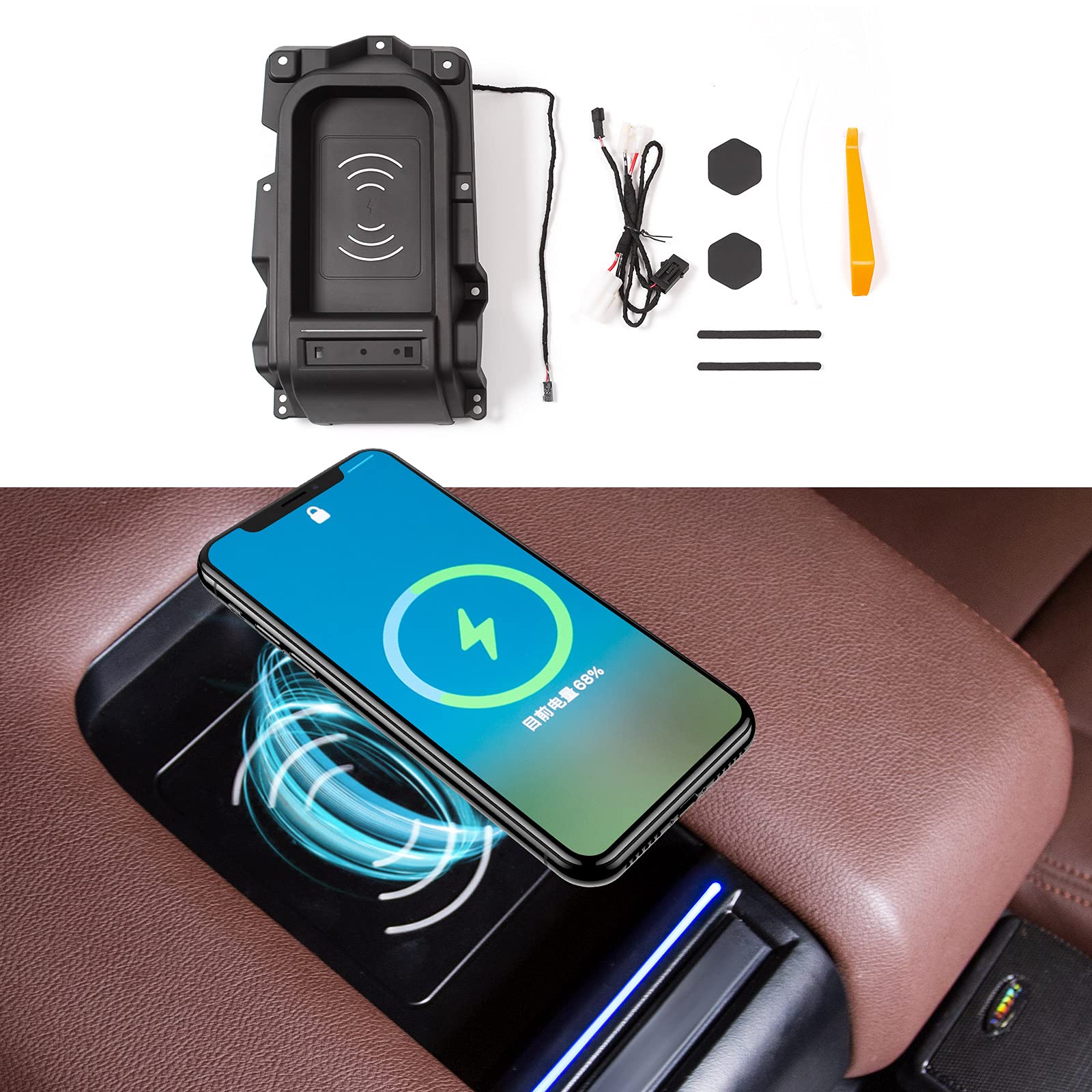 Amazon.co.jp: powoq 2014-2021 トヨタ タンドラ ワイヤレス充電器  