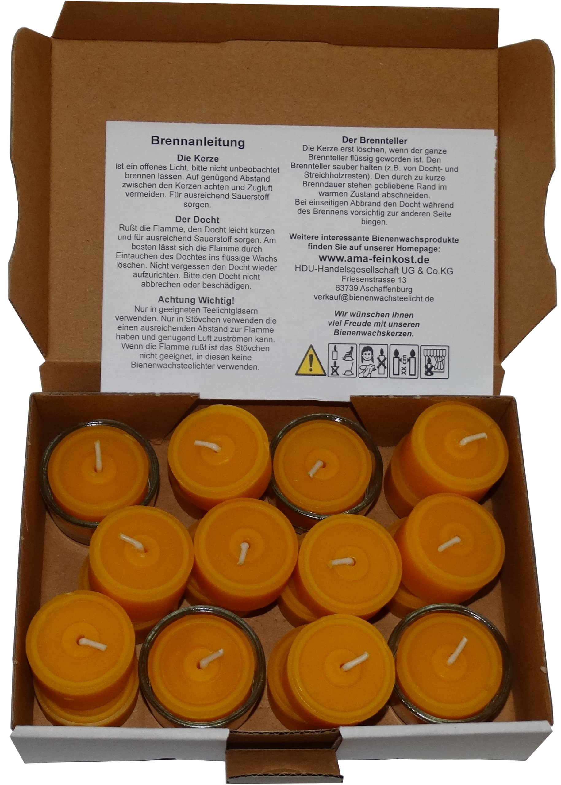 Juego de 20 velas de té de cera de abeja y 4 portavelas de cristal