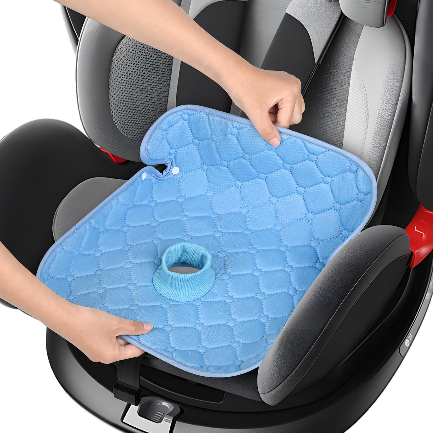 JEYODA ﻿Car Seat Protector for Potty Training Instant Suction Baby Piddle Pad for Baby Seats Reusable Car Seat Liner with Anti Slip for High Chairs, Baby Strollers 2pcs (Black)