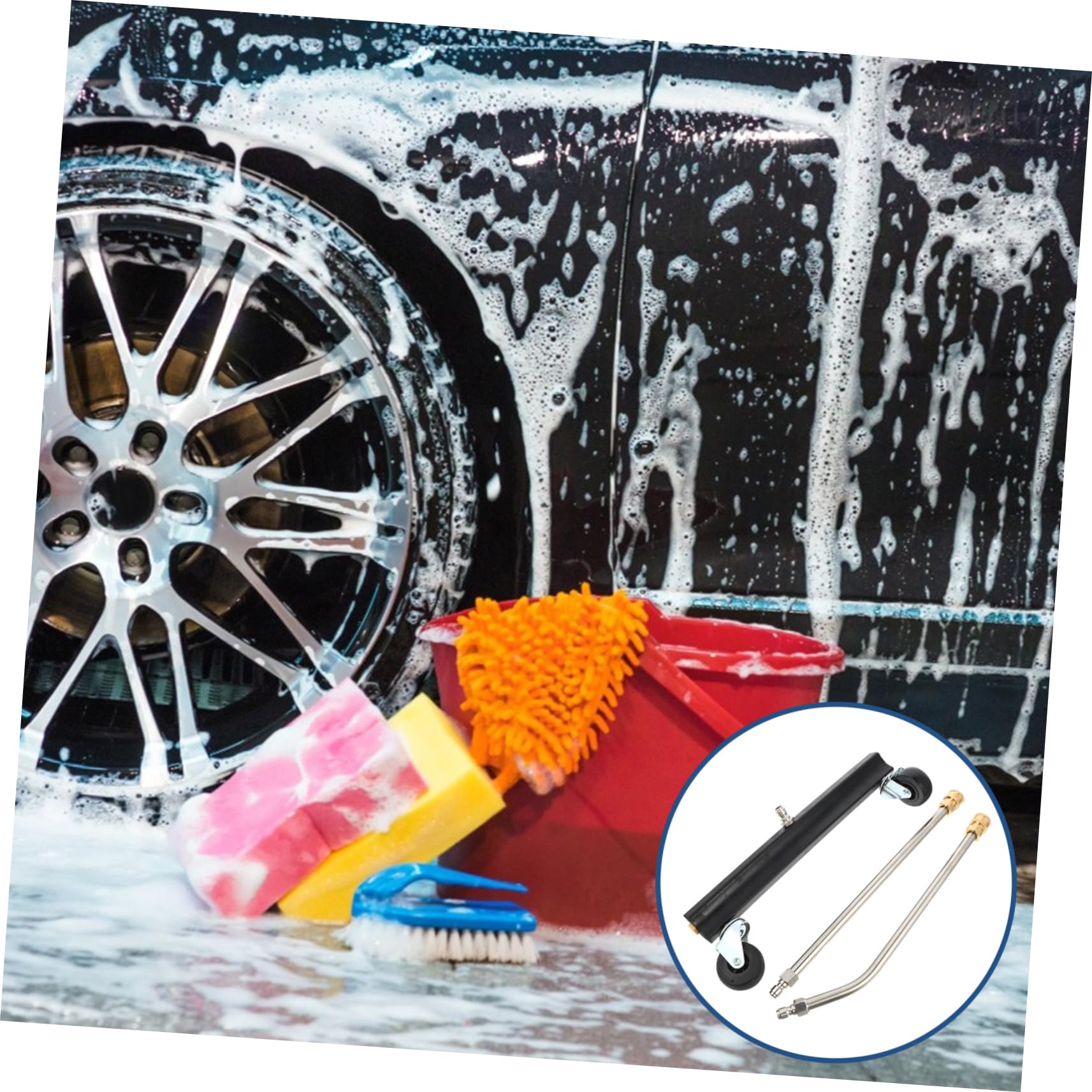 YARNOW Nettoyeur Haute Pression avec Brosse De Nettoyage pour Châssis Outil De Nettoyage De Voiture pour Camion SUV Et Autres Véhicules
