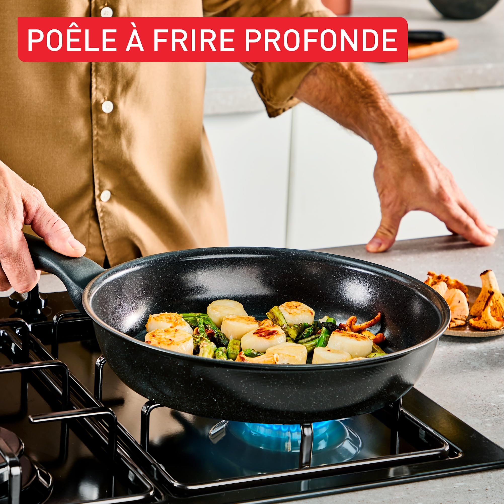 Tefal Explore Ceramic, Poêle à pancake 28 cm, Revêtement en céramique antiadhésif haute performance, Compatibilité induction, G2143932