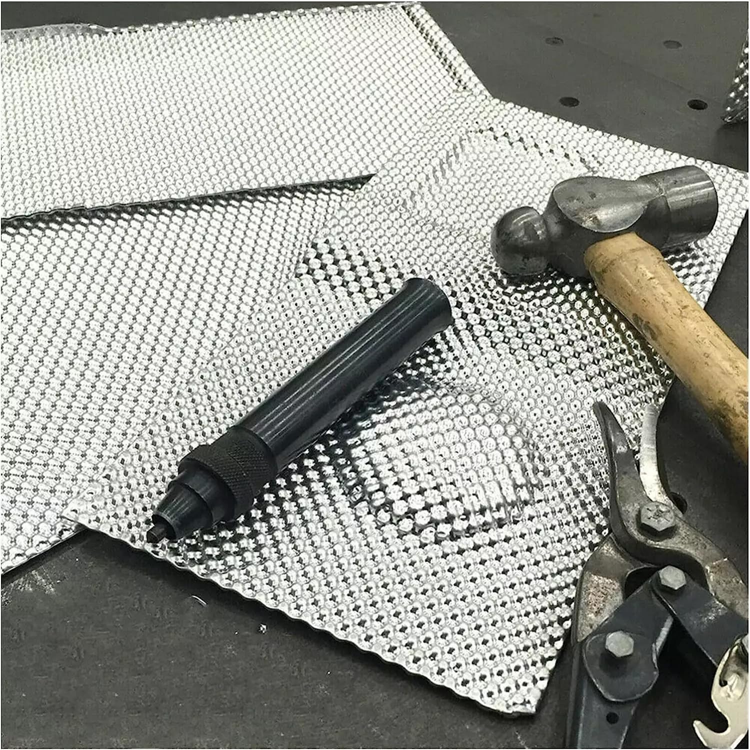 StickersLab - Pannello termico in alluminio goffrato parafiamma (50cm x 30cm)