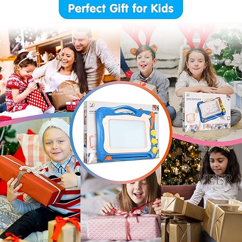 Miniatura 7 de Tablero de dibujo magnético con luz RGB tablero grande de garabatos para niños pequeños tablero de escritura magnético aprendizaje preescolar y