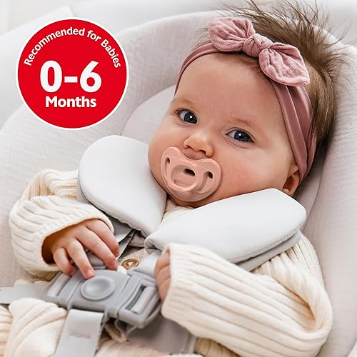 Miniatura 4 de NUK Chupetes de ortodoncia cómodos 100% de silicona, 0-6 meses, Pink Fashion, colección Timeless, 5 unidades