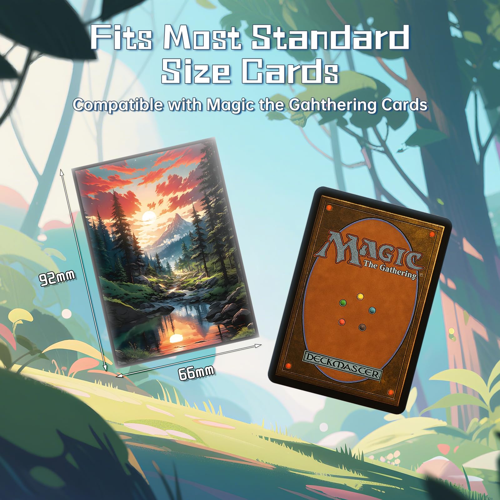Amazon.com: MTG Card Sleeves - Taiga(Red Green) - Fantasy Dual