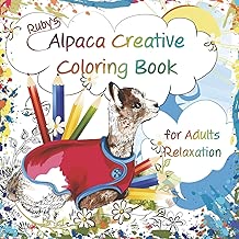 Ruby's Alpaca Creative Coloring Book for Adults Relaxation
