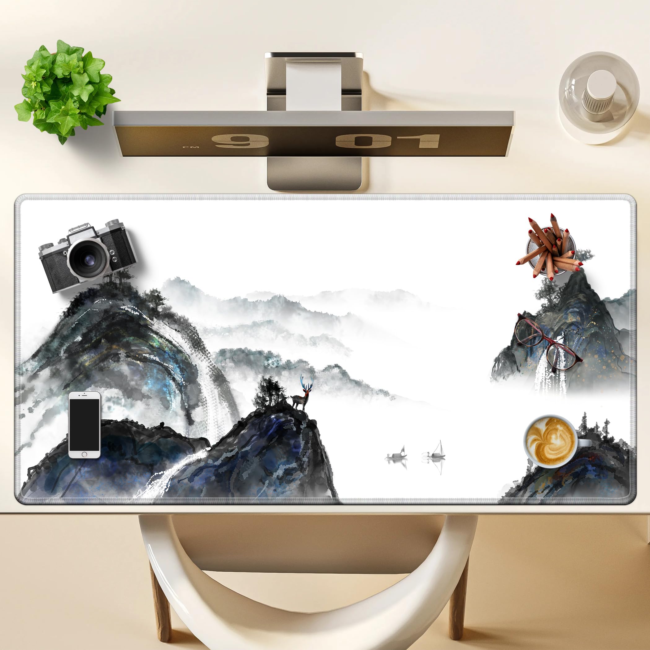 LL-COEUR Mousepad Grande Tappetino per Mouse da Gioco Naturale 120x60x0,3CM Tappetino da Scrivania Esteso XXL Speed Gaming XXXL