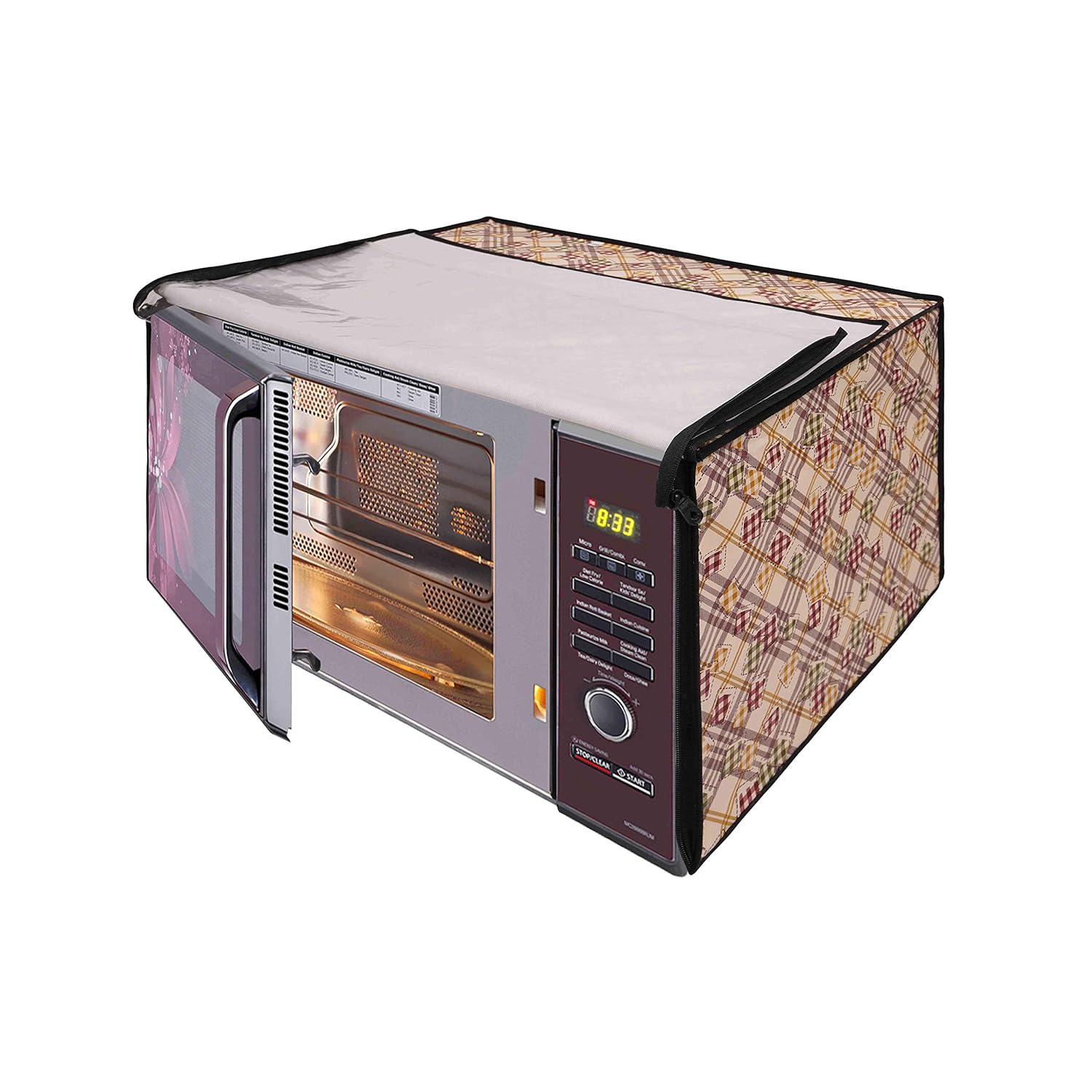 Lithara Printed Waterproof Microwave Oven Cover for BPL 25L BPLMW25CIG | Cam12 (Multicolor) Lithara Printed Waterproof Microwave Oven Cover for BPL 25L BPLMW25CIG | Cam12 (Multicolor)