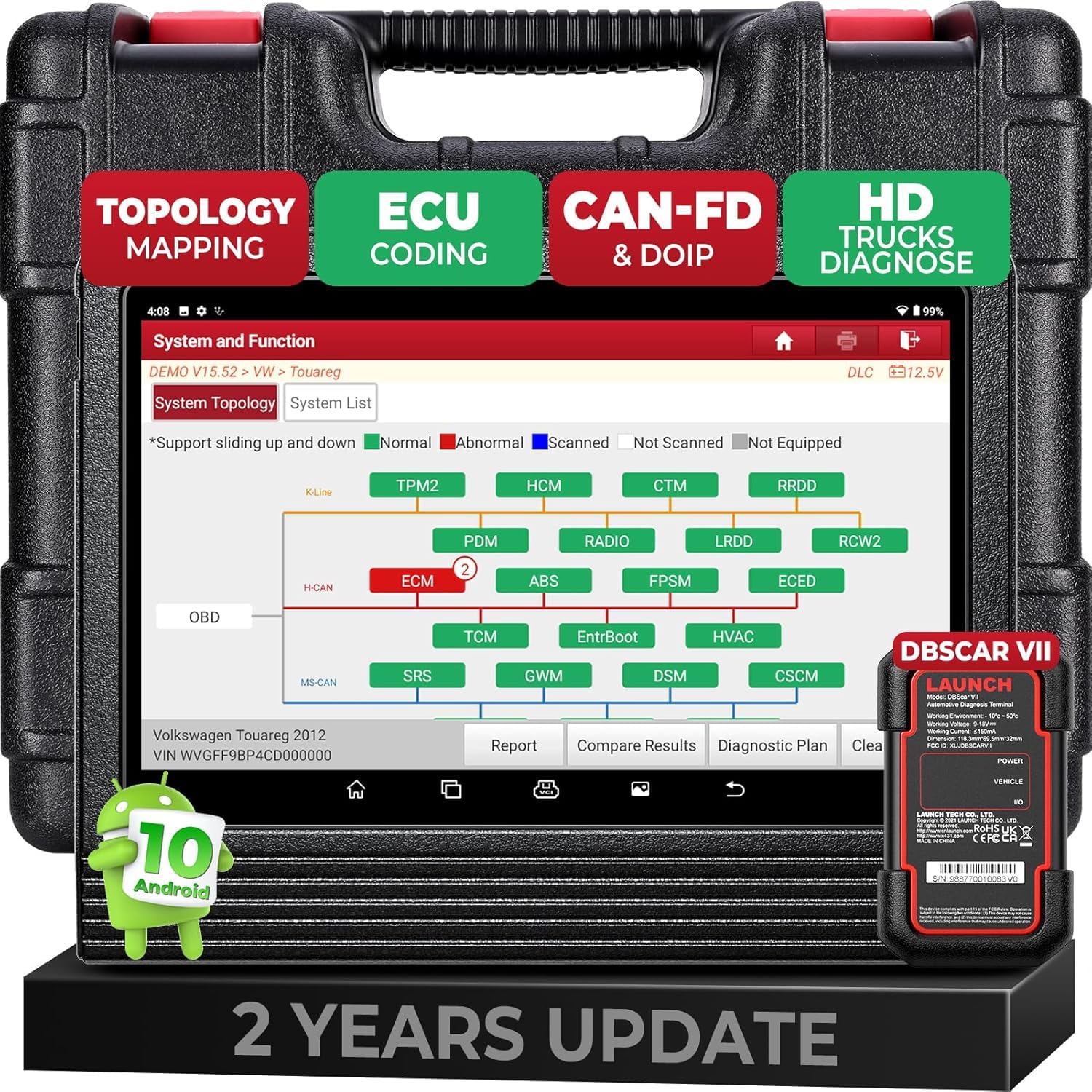 2026 Launch X431 V+ 5.0 Valise Diagnostic Auto Bluetooth, OBD2 Multimarque