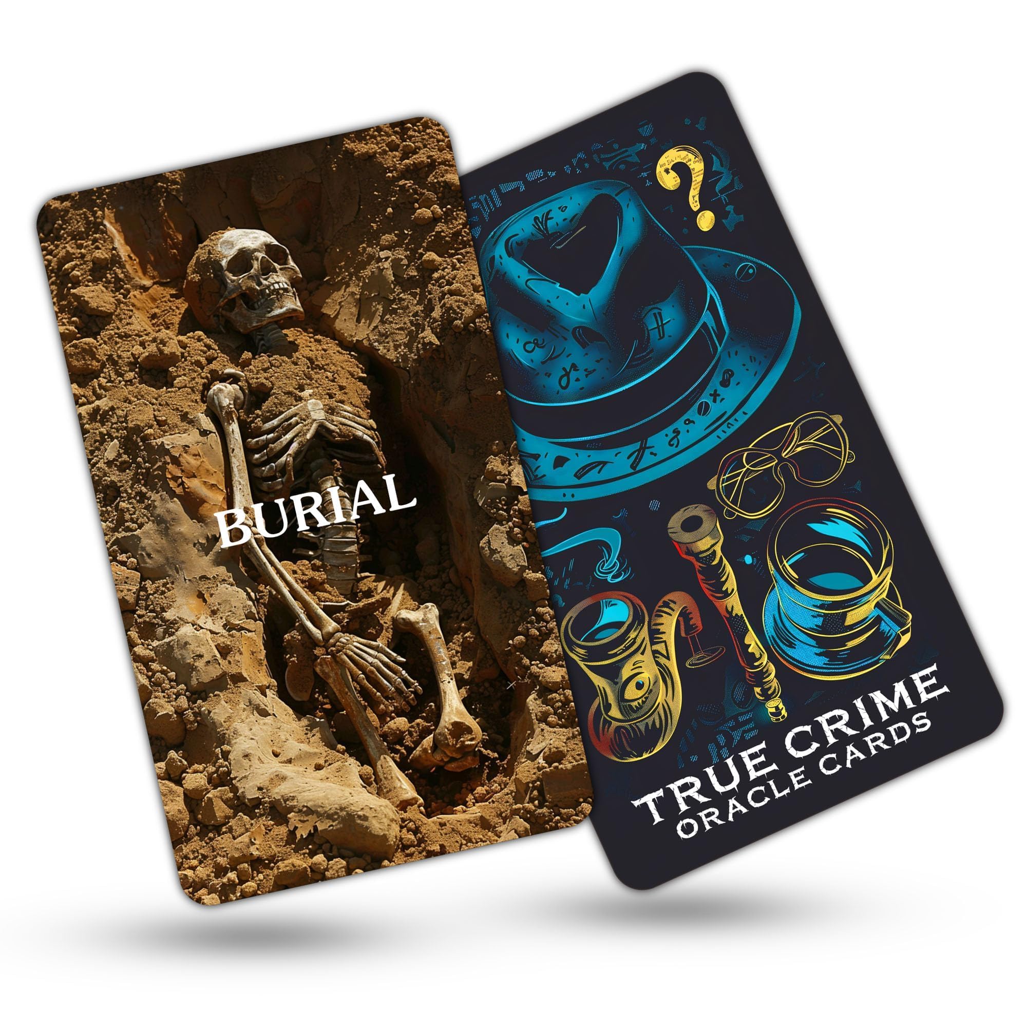True Crime Clues Karty Oracle, Conspiracy Oracle Deck, 80 kart Oracle Cards dla początkujących, zabawki do wróżenia