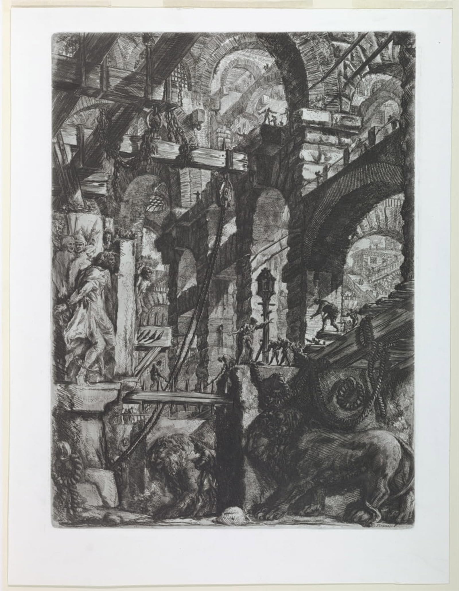 Artxlxxbn No Frame Famous Painting Canvas Artwork Graffiti Print Carceri Series Plate V By Battista Piranesi Portrait Canvas Image For Home Decor 60X90cm