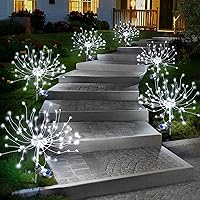 Vista 13 de Anordsem Luces Solares para Exteriores Decorativas: Alambre de Cobre Flexible con 120 Perlas LED de Fuegos Artificiales - Impermeables, DIY