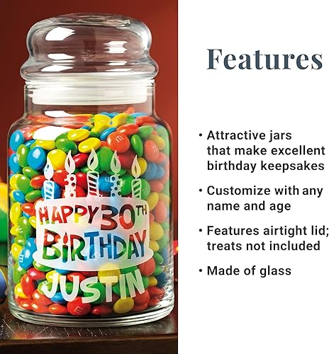 Miniatura 3 de Let's Make Memories Tarros de dulces de cumpleaños personalizados, recuerdo de cumpleaños, diseño de velas