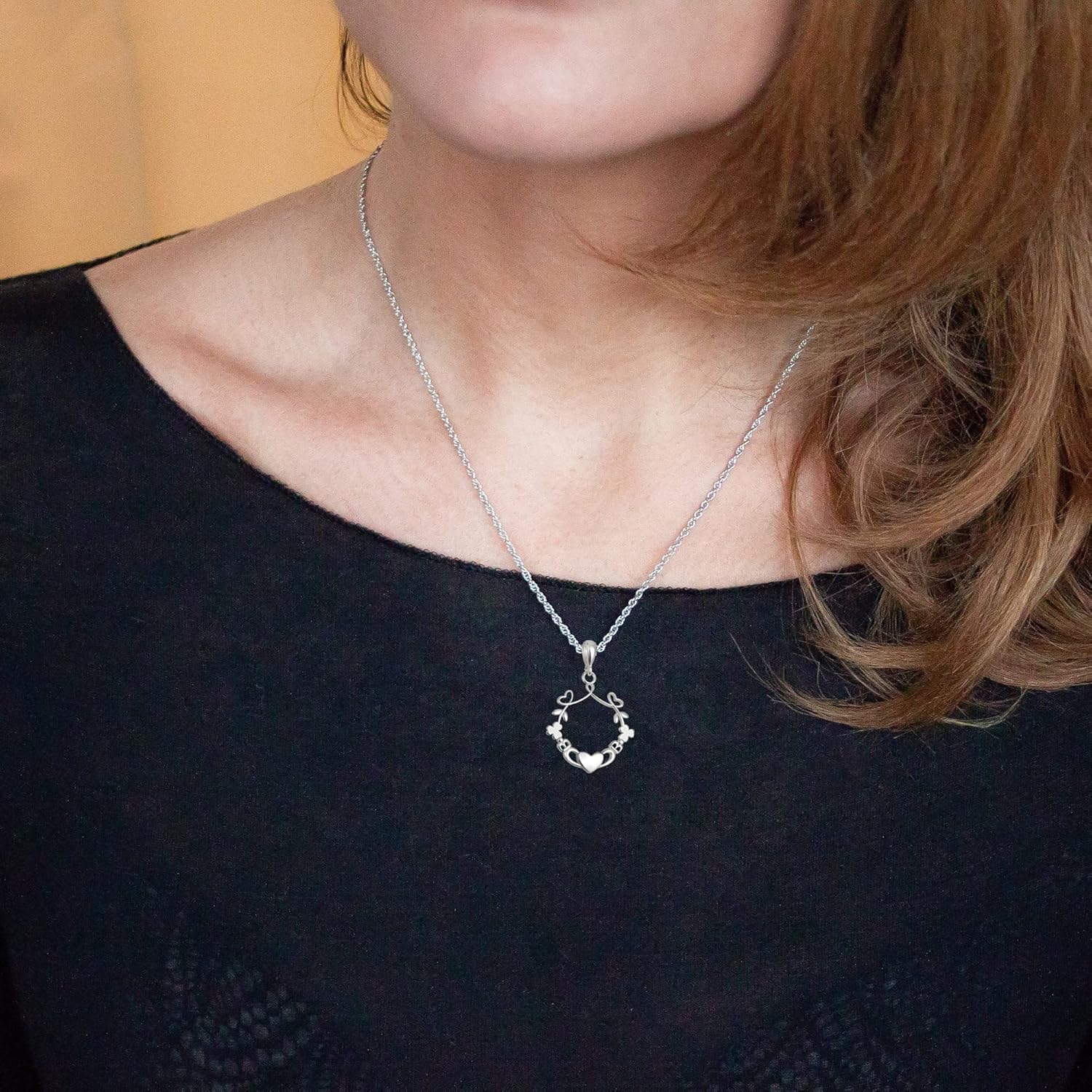 Claddagh Necklace for Women – 925 Sterling Silver or 14K Gold Plated Sterling Silver – Irish Celtic Pendant with 20” Chain – Symbol of Love, Loyalty & Friendship – Handmade Jewelry