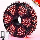JMEXSUSS 400 LED Red Christmas Lights, 132ft Red String Lights Plug in with Remote, 8 Modes Christmas String Light Outdoor Indoor for Tree Garden Yard Porch House Decorations