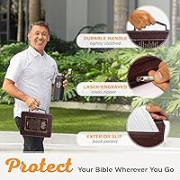 Vista 5 de Christian Art Gifts Funda clásica de Biblia y libro para hombres y mujeres: La oración del Señor - Mateo 6:9-13 inspirador de las Escrituras