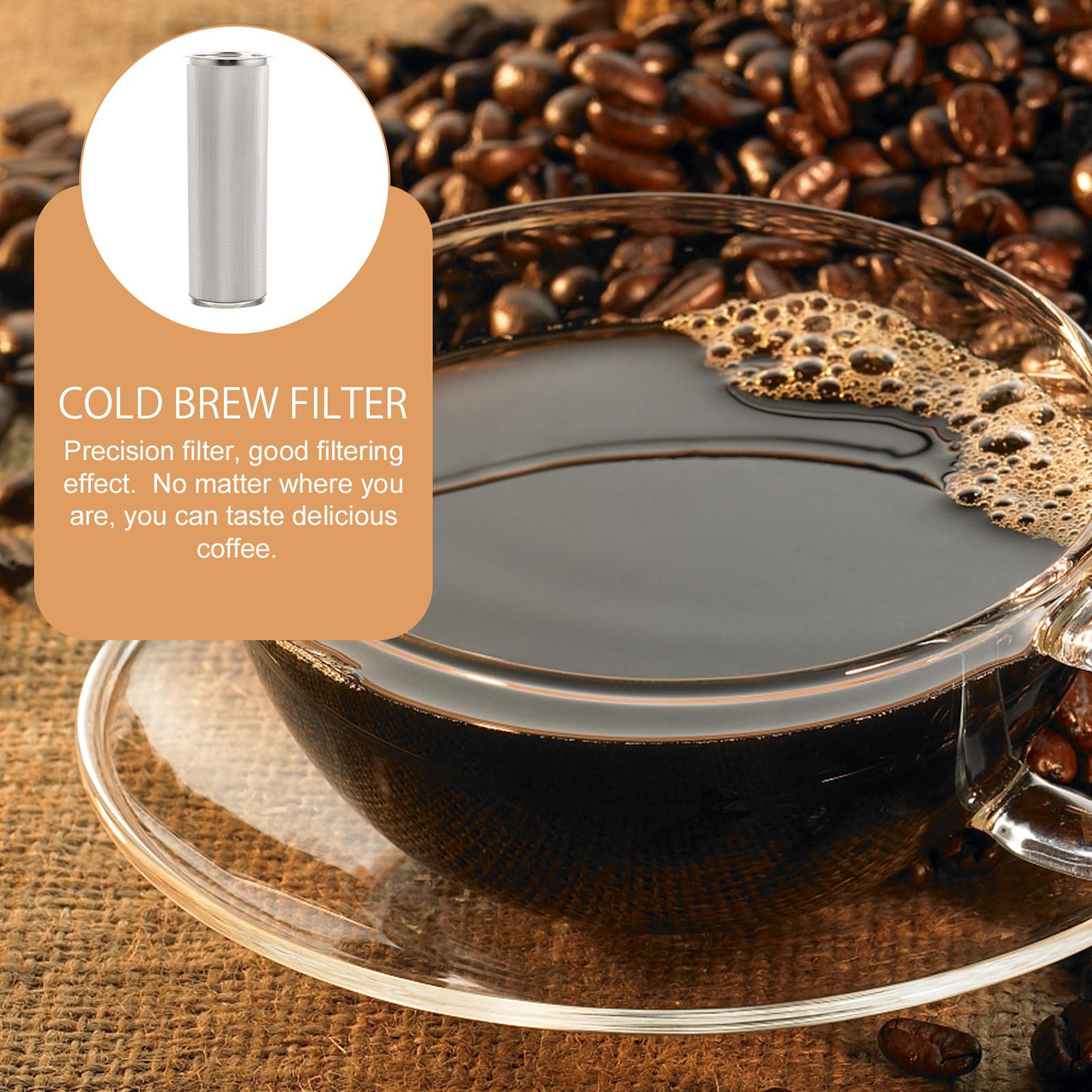 Gadpiparty Filtro de Café Reutilizable de Acero Inoxidable Precisión para Infusión, Práctico y Elegante, Adecuado para Preparar Café en Casa