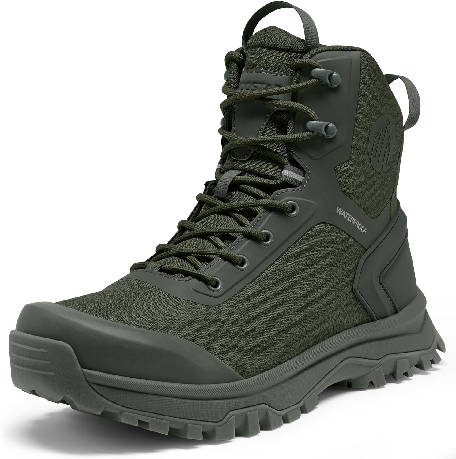 Tactical Boots for Men Lightweight Military Combat Boot Side Zipper Motorcycle Hiking Work Boots Waterproof 8 Inches