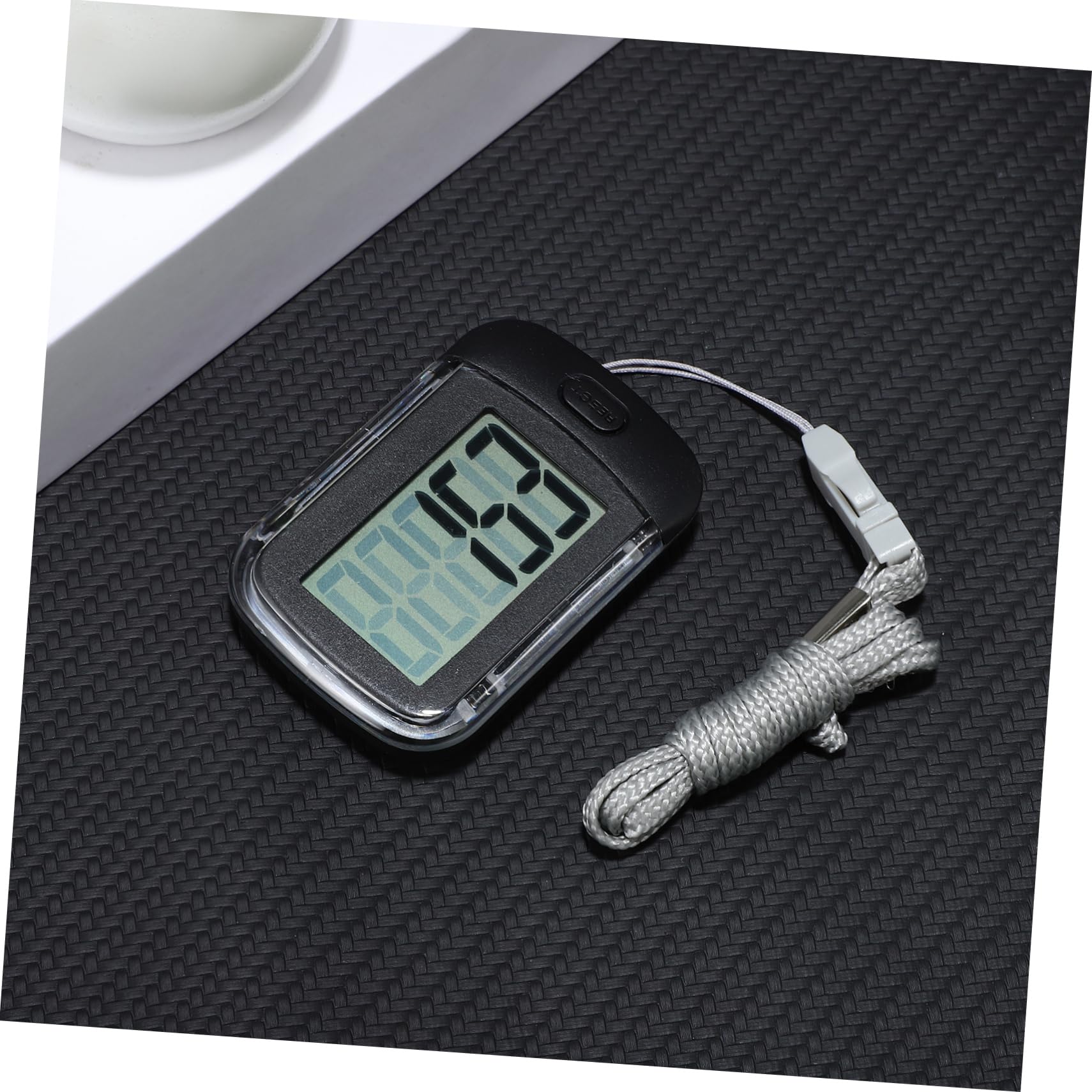 ibasenice Podomètre À Clip Capteur De Pas Portable Compteur De Marche pour Personnes Âgées Mesure De La Cheville Petit Tracker Plastique Noir
