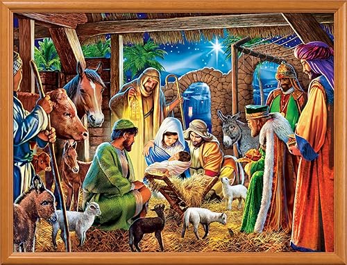 Miniatura 6 de MasterPieces Rompecabezas de Navidad EZ Grip de 300 piezas, para visitantes de vacaciones, 18 x 24 pulgadas