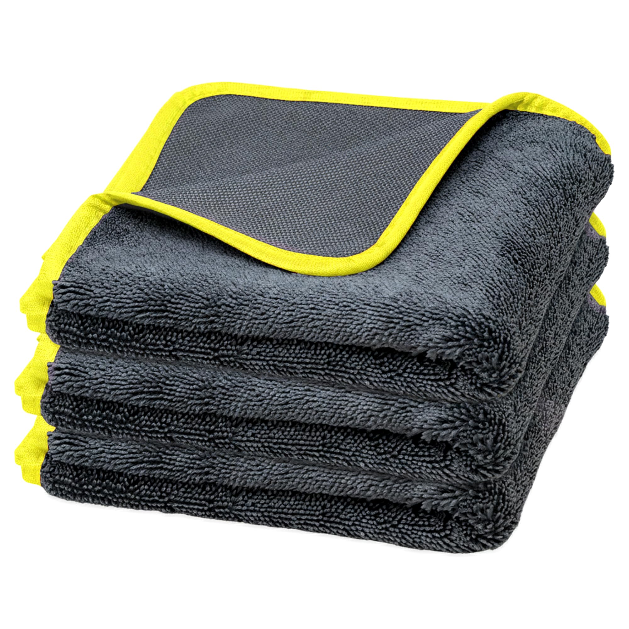 Towelogy Yellow Towelogy® Streak Free Glass Cleaning Cloths - Specialised Microfibre For Glass, Windows, Mirrors, Tv And Screens - Scratch Free, Lint Free, Large Microfibre Magic Cleaning Cloths 40X40cm (Yellow)