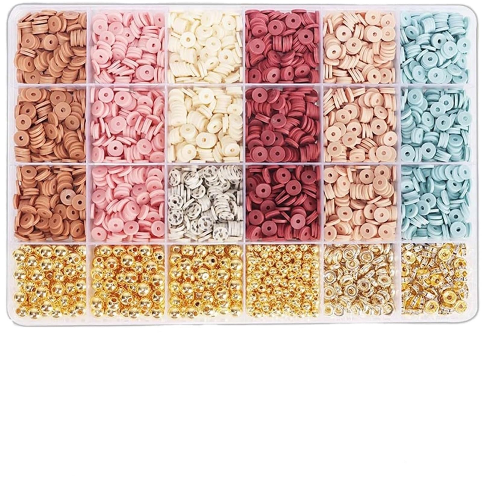 FOAAXSG Alphabet Beads Girls Handcraft Jewelry Making Set Clay Beads & Golden Alphabet to Make Custom Friendship Bracelets(Beads Kit3)