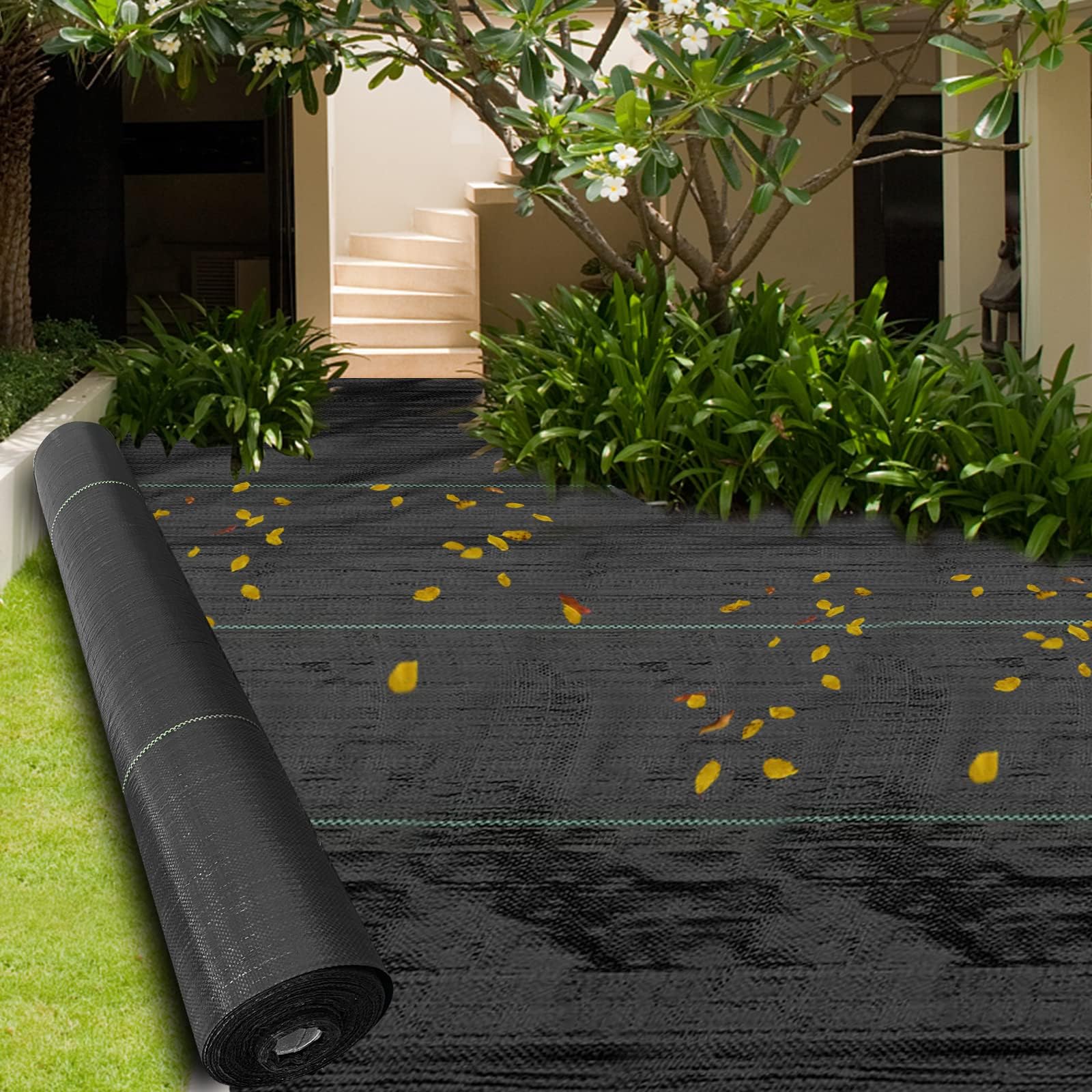 32INCHx100FT Weed Barrier Landscape Fabric Heavy Duty Geotextile Fabric,Woven Weed