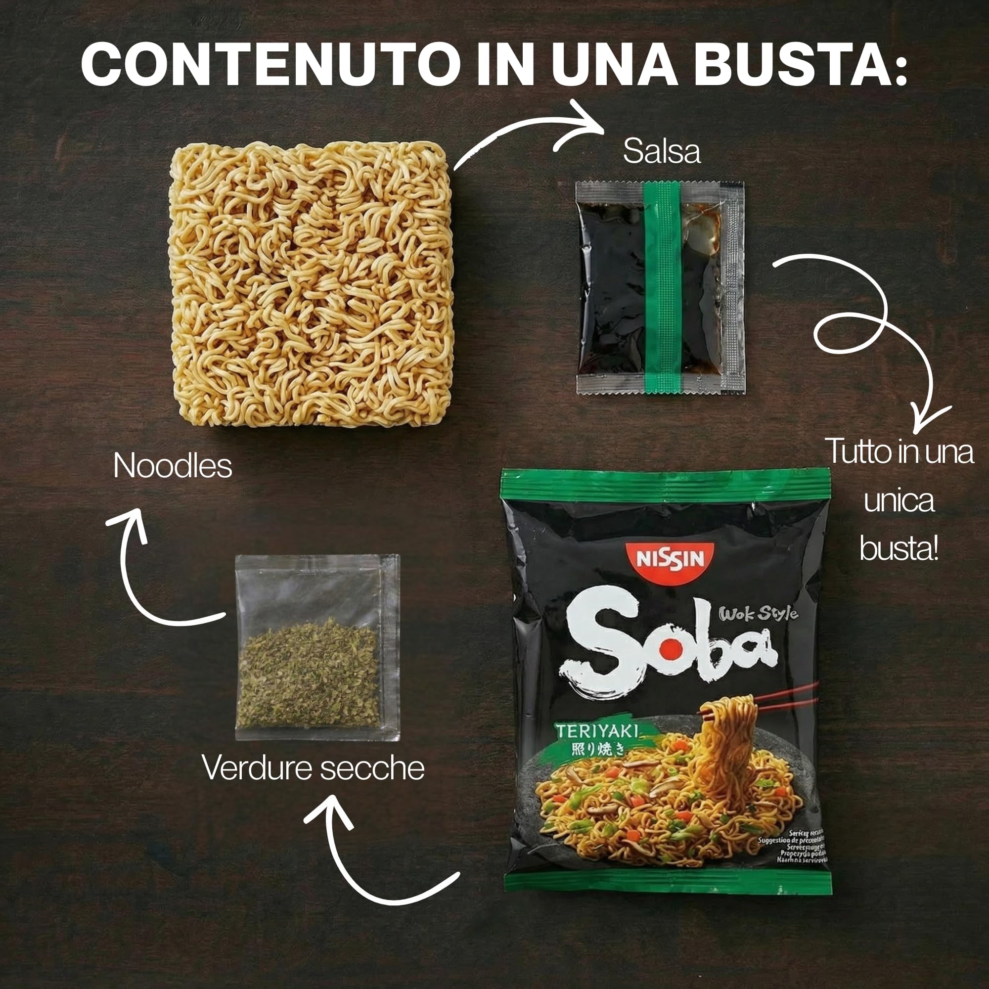 Hu Taste Kit Ramen Soba 8 Pack - Noodles Istantanei Assortiti: Classic, Teriyaki, Yakitori, Chili - Box Cibo Asiatico Pronto - Set Noodles Ramen Giapponese e Coreano per Amanti del Food Orientale