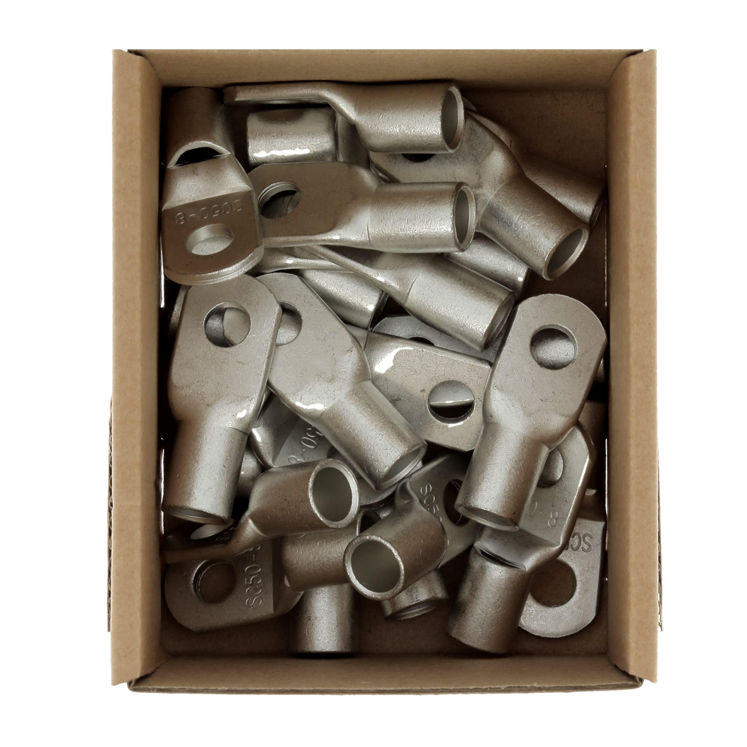 Restagraf - Cosse Tubulaire À Souder - Pour Fils Électriques de 50 mm² - Diamètre 8,4 mm - Sertissage Simple & Solide - Réf. 41107 - Boîte de 25