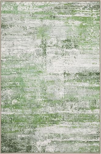 Miniatura 4 de Alfombra abstracta de 5 x 7 para sala de estar, comedor, oficina, dormitorio, verde salvia