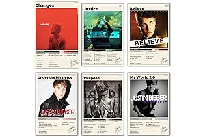 Justin Bieber Unframed Photo Posters (Set of 6)
