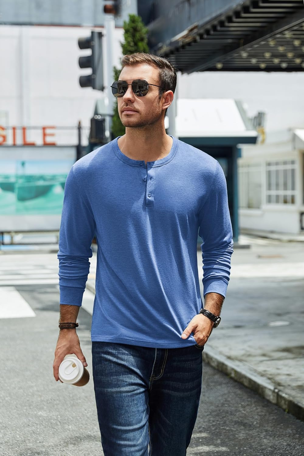 COOFANDY Camiseta masculina Henley manga longa casual leve pulôver camisetas macias elásticas básicas tops outono em promoção! Veja a oferta e mais achadinhos de Camisetas 7 Hoje é o melhor dia para comprar COOFANDY Camiseta masculina Henley manga longa casual leve pulôver camisetas macias elásticas básicas tops outono com aquele preço maroto! Promoção! Aproveite a oferta! 7