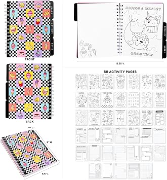 Fashion Angels Funny & Cute Food Graphic Journaling Stationery Set | Includes 1 Tabbed Sketchbook, 2 Sticker Sheets & more, Great Office Product for Kids