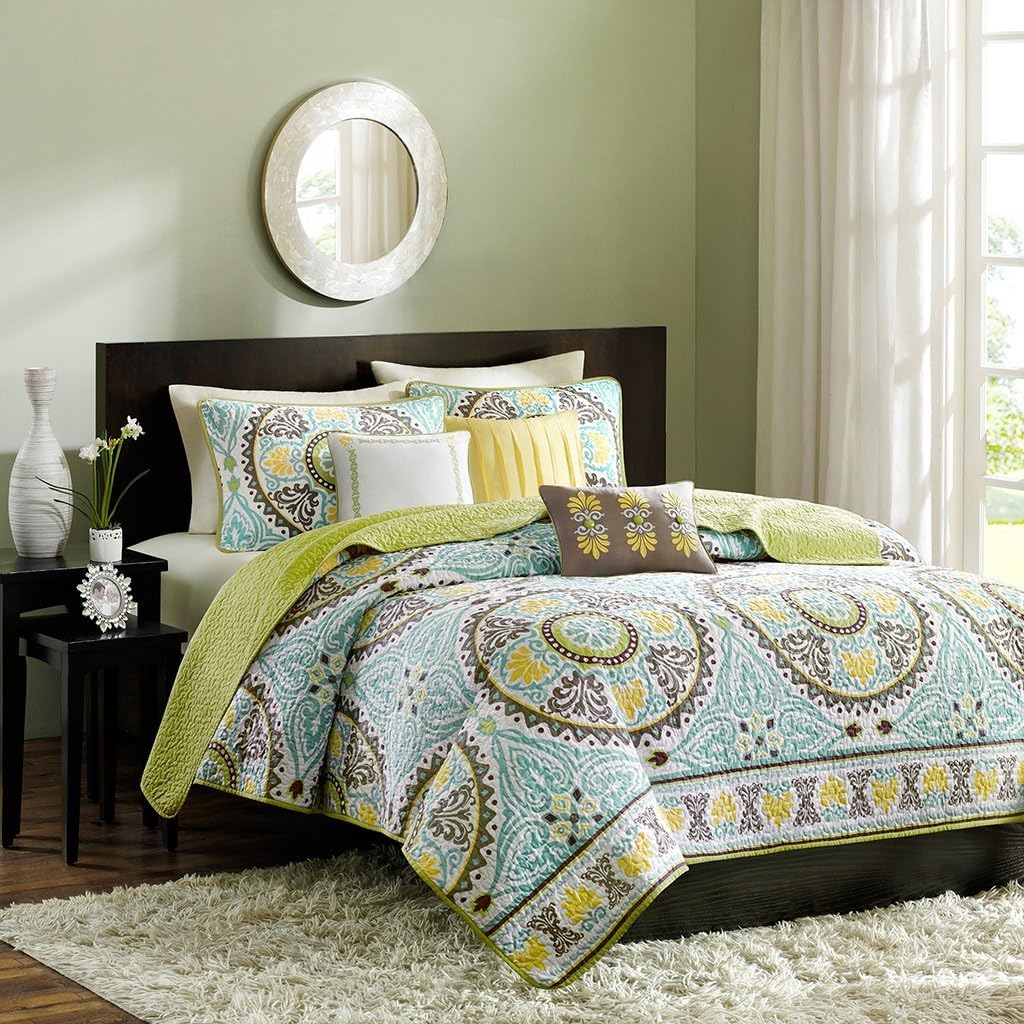 Madison Park Samara 6 Piece Coverlet Set, Full/Queen