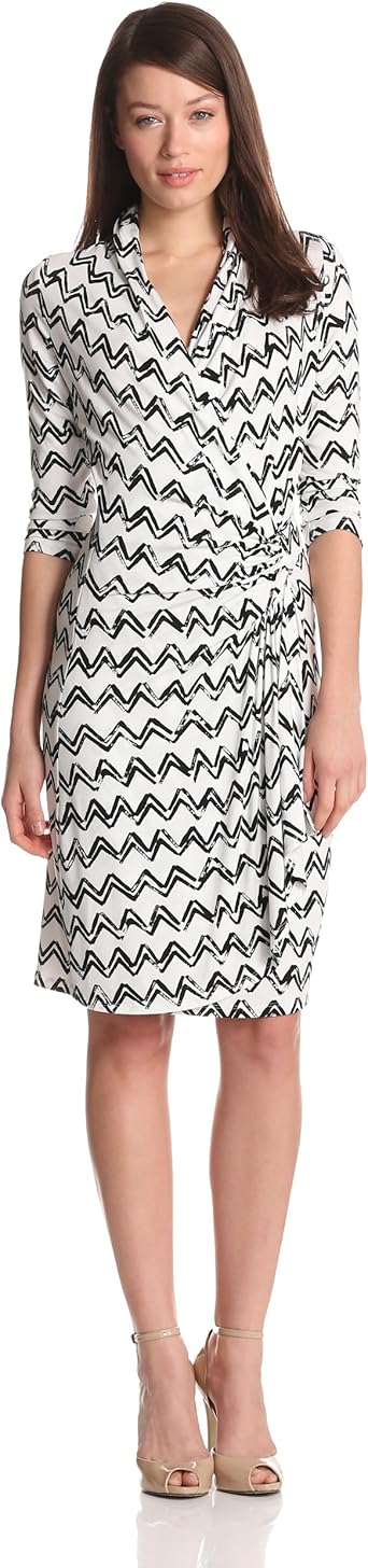 Karen Kane Women's Cascade Wrap Dress ...