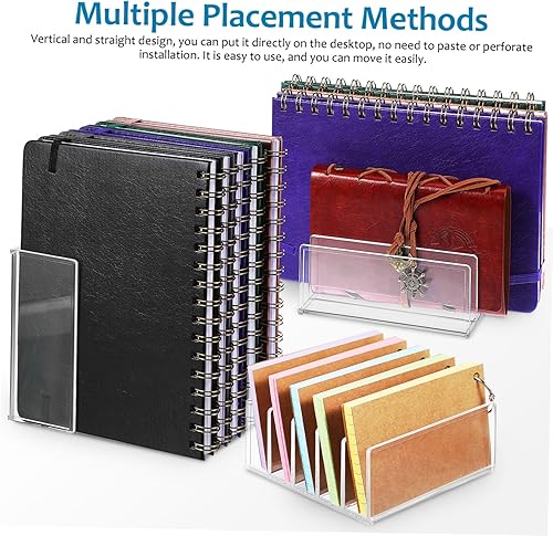 Miniatura 4 de NUOBESTY Estante de almacenamiento de libros, organizador de escritorio de archivos, organizador de documentos de escritorio, soporte para