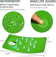 Vista 3 de Cojín suave para asiento de ducha, tapete para silla de baño de 14 x 10 pulgadas, almohadilla de espuma antideslizante para silla de ducha, tapete