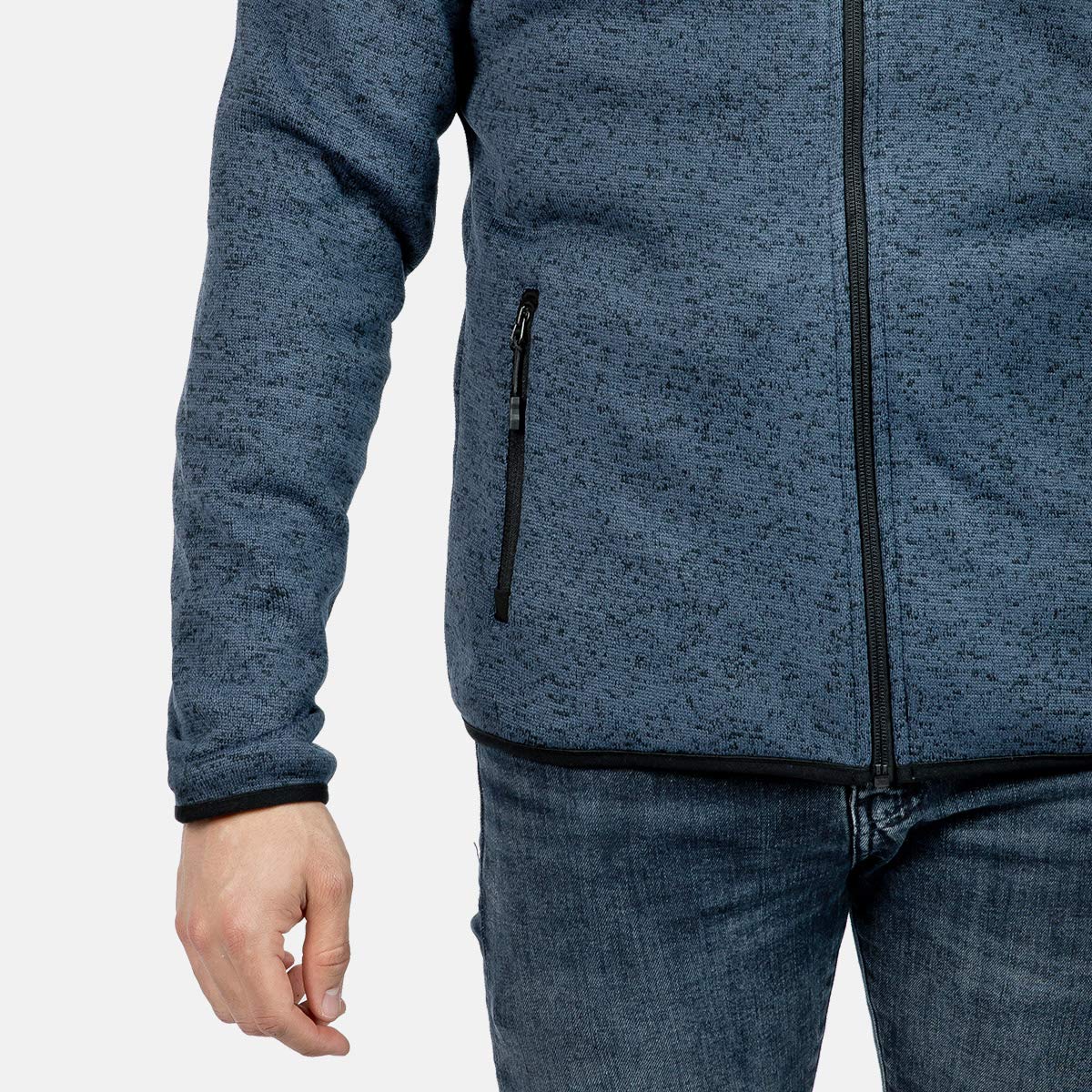IZAS SAMAUN M Giacca in Pile a Maglia per Uomo con Collo Alto e Tasche Ventrali. Tessuto di Qualità e Confortevole per Mantenere il Calore. Abbigliamento Termico da Montagna e Trekking