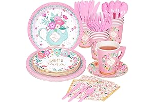 DECORLIFE Tea Party Supplies Serves 16