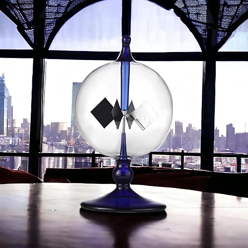 Miniatura 4 de Radiómetro de energía solar azul luz solar crookes spinning vanes molino de viento regalo hogar escritorio decoración