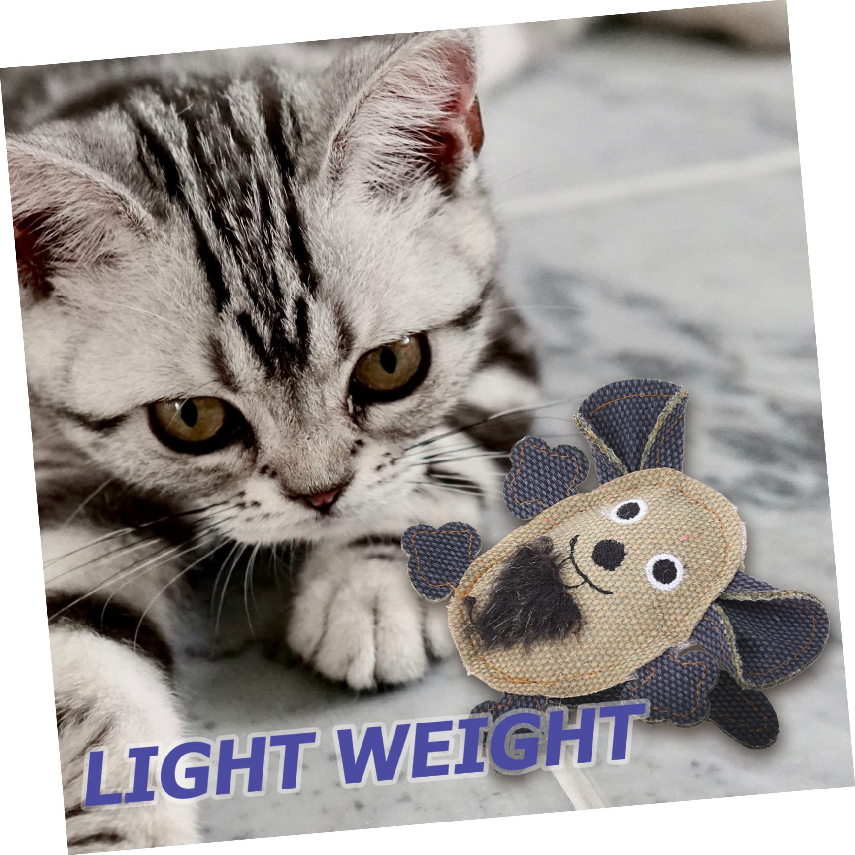 VANZACK 10pièces Jouets pour Chats De Souris à Jouer avec Herbe à Chat Accessoires Interactifs pour Animaux De Compagnie
