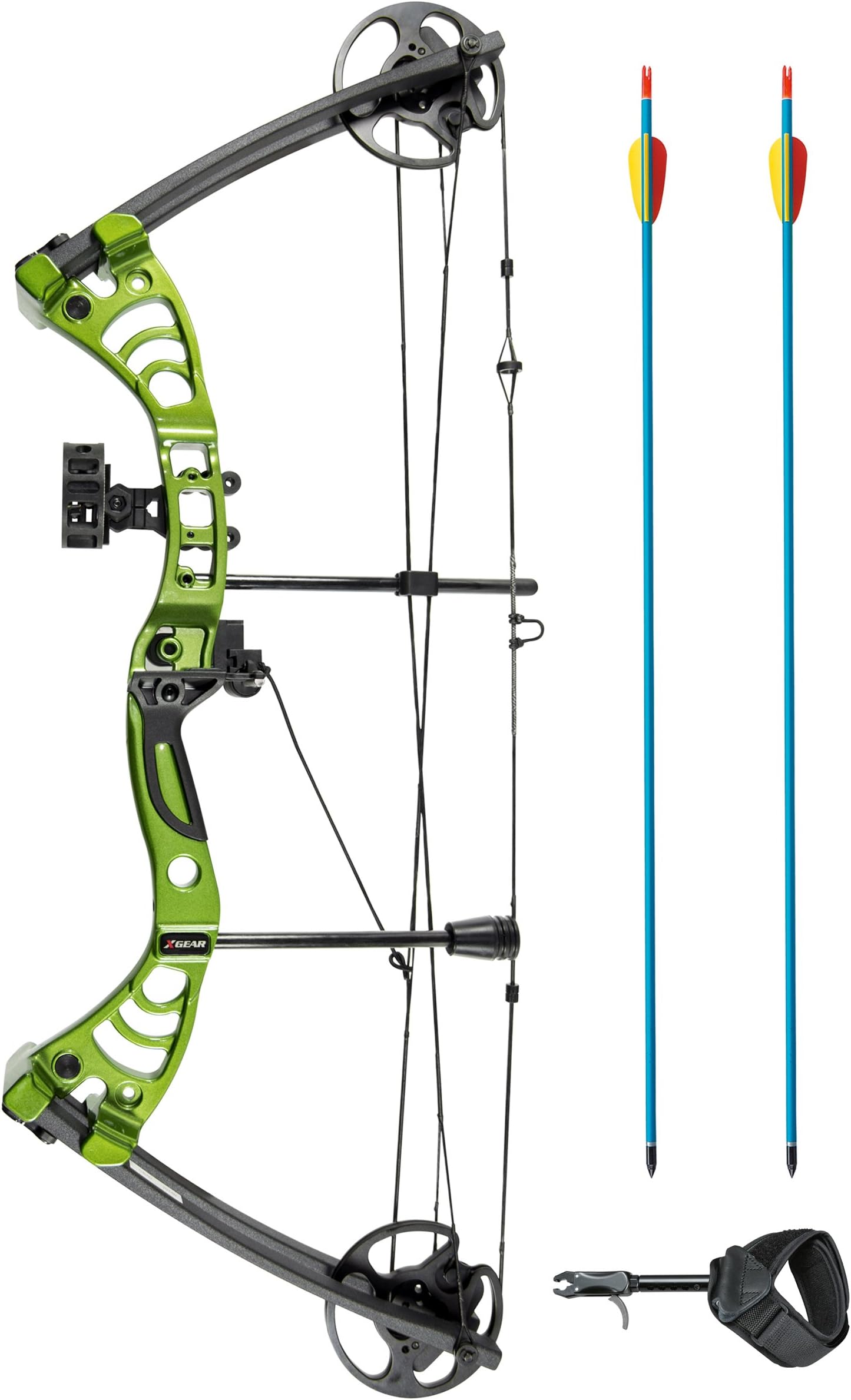 XGear Right Hand Compound Bow 30-55lbs 19"-29" Archery Hunting Equipment with Max Speed 296fps