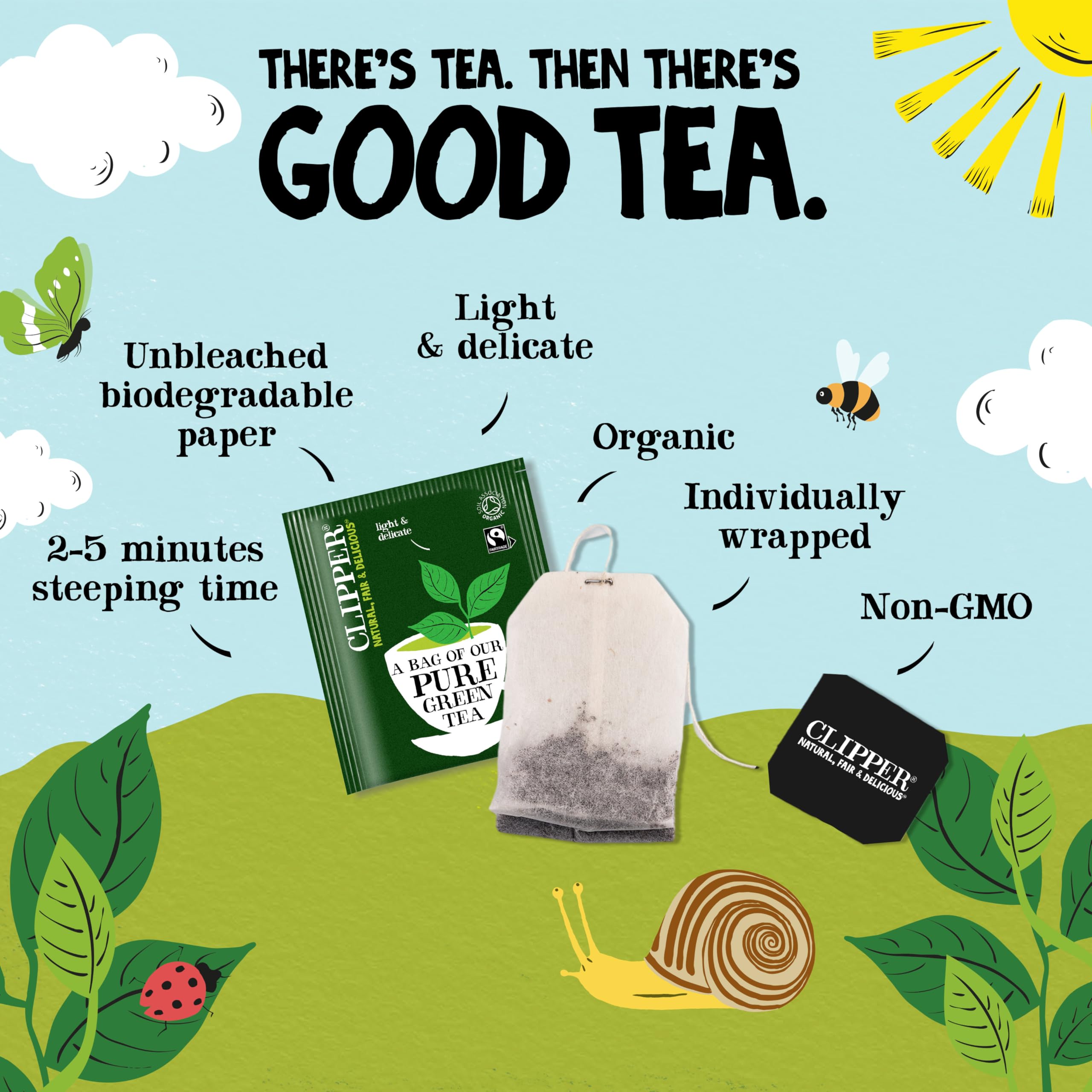 Clipper Fairtrade Organic Green Tea 250 Envelopes