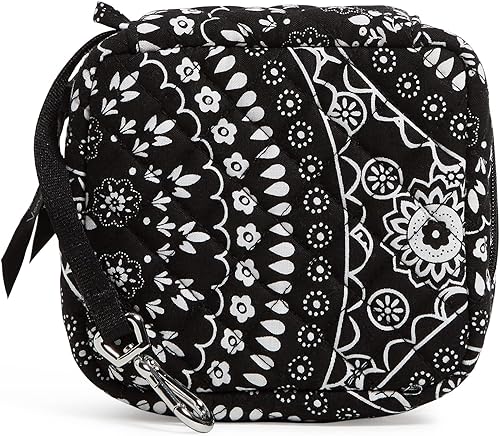 Vera Bradley Mini estuche de viaje de algodón para mujer con clip