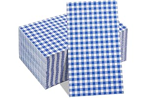 WDF 100-Pack Blue Gingham Napkins