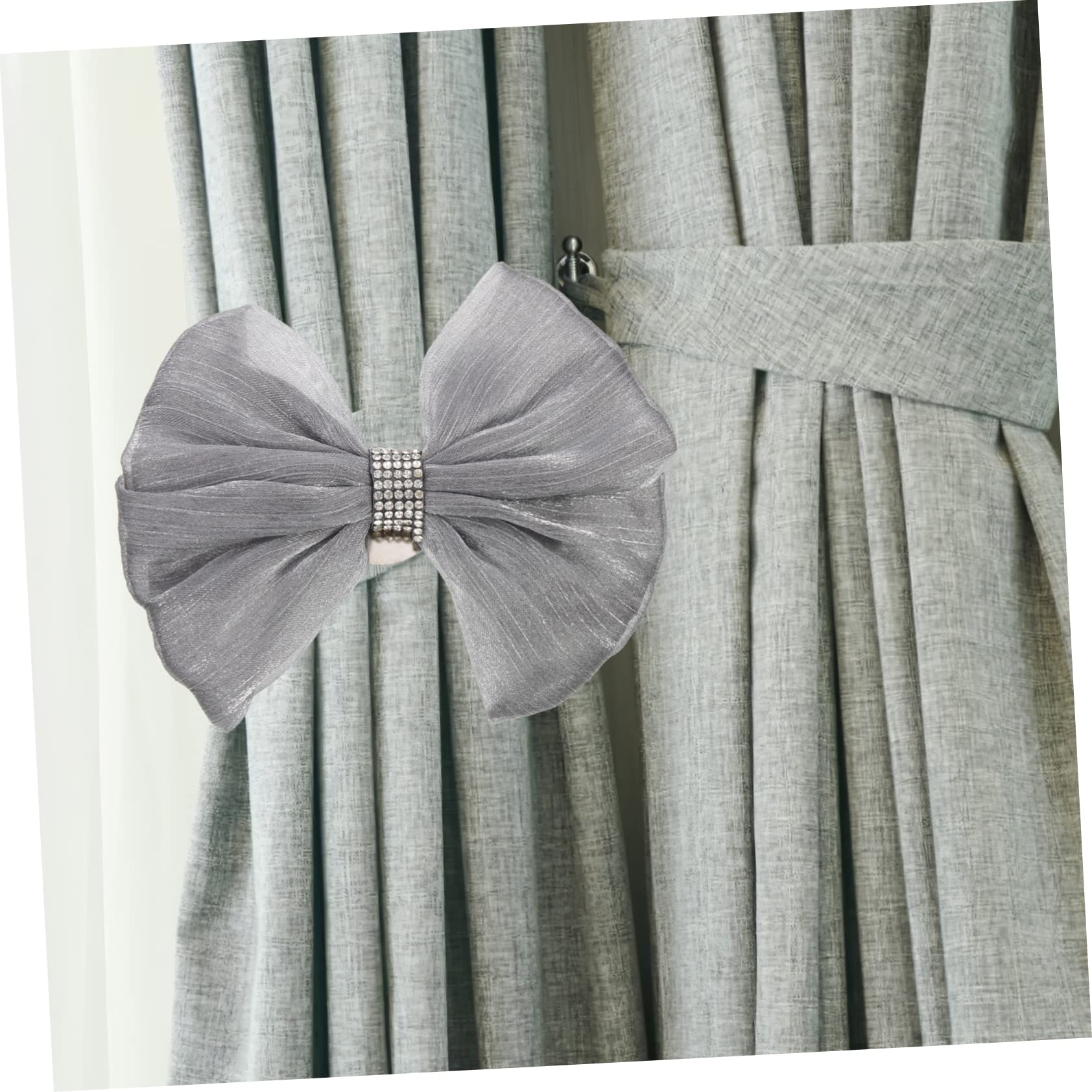 TOPBATHY 4pièces Nœud Décoratif Tulle pour Rideaux Embrasses Élégantes à Nouer Accessoires De Décoration pour Fenêtres Léger pour Salons Et Bureaux