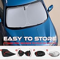 Vista 5 de Autotech Park Parasol plegable compatible con BMW X4 SUV 2019-2025, reflectante UV y fácil almacenamiento, ajuste personalizado para parabrisas