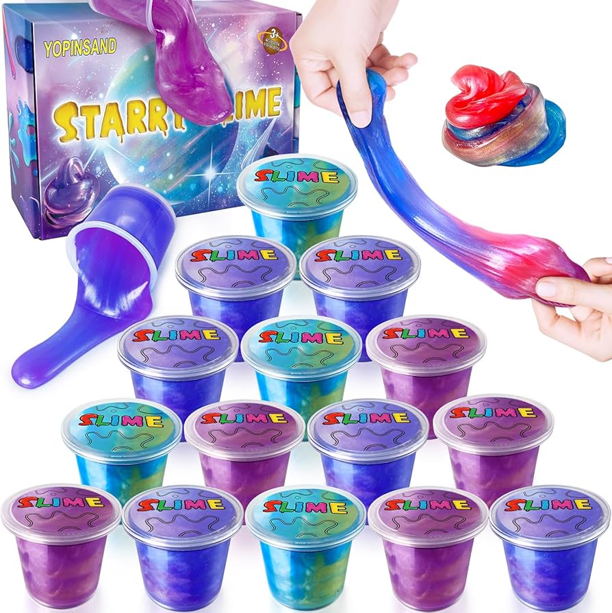15 Pack Galaxy Slime Kit, Slime Party Favors for Kids, Stretchy 15 Pack Galaxy Slime Kit, Slime Party Favors for Kids, Stretchy