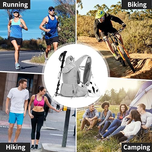 Miniatura 6 de Mochila de hidratación, mochila de agua ligera con bolsa de hidratación a prueba de fugas de 2 litros para hombres y mujeres, chaleco de hidratación