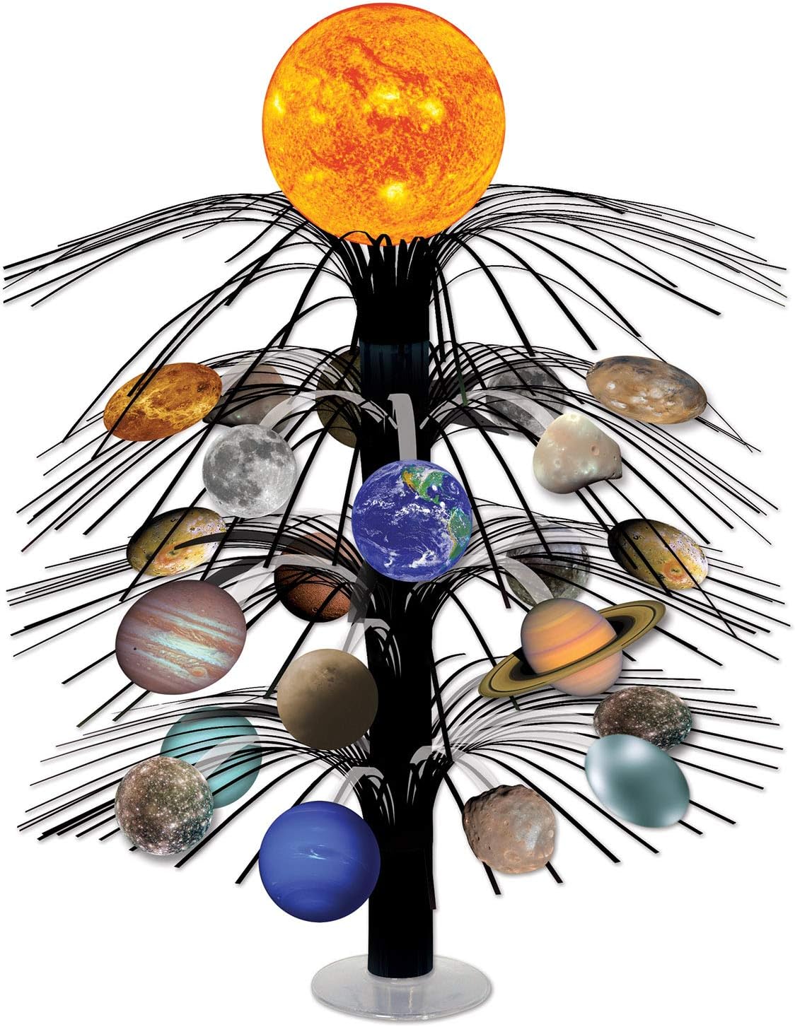 Beistle Back to School Decorations Teacher Supplies, Solar System Cascade Centerpiece 18 Inch, Pack 6